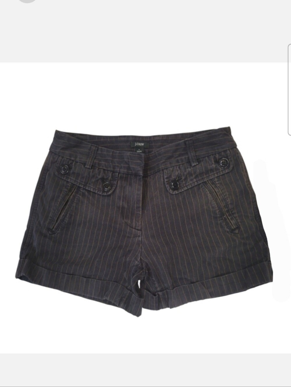 J.Crew City fit black Preppy pin stripe twill shorts Sz.4